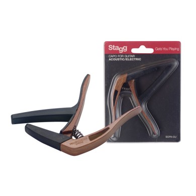 Capotasto per acustica/elettrica legno scuro