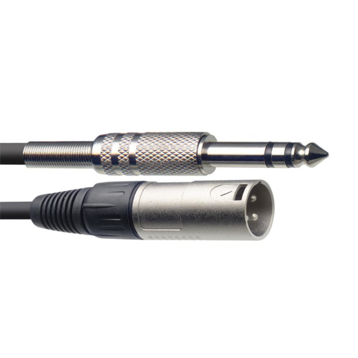Cavo audio 3m Jack 6,3 M ST/Xlr M
