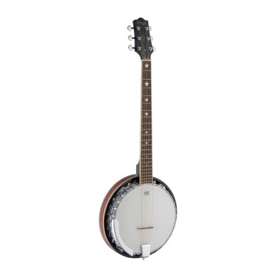 Banjo 6 corde cassa metallo 30 tiranti
