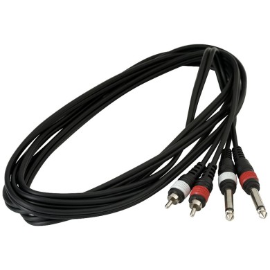 Cavo 3m 2x Jack 6,3 M MO/2x RCA M Cavo 3m 2x Jack 6,3 M MO/2x RCA M
