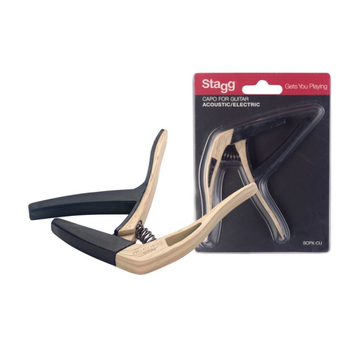 Capotasto per acustica/elettrica legno