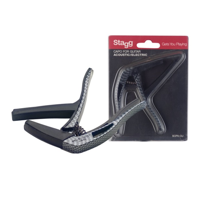 Capotasto per acustica/elettrica carbon fiber