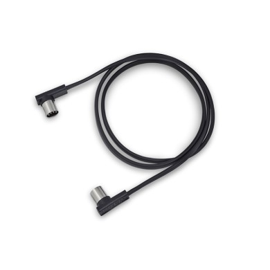 Flat Patch Midi Cable Black 100cm