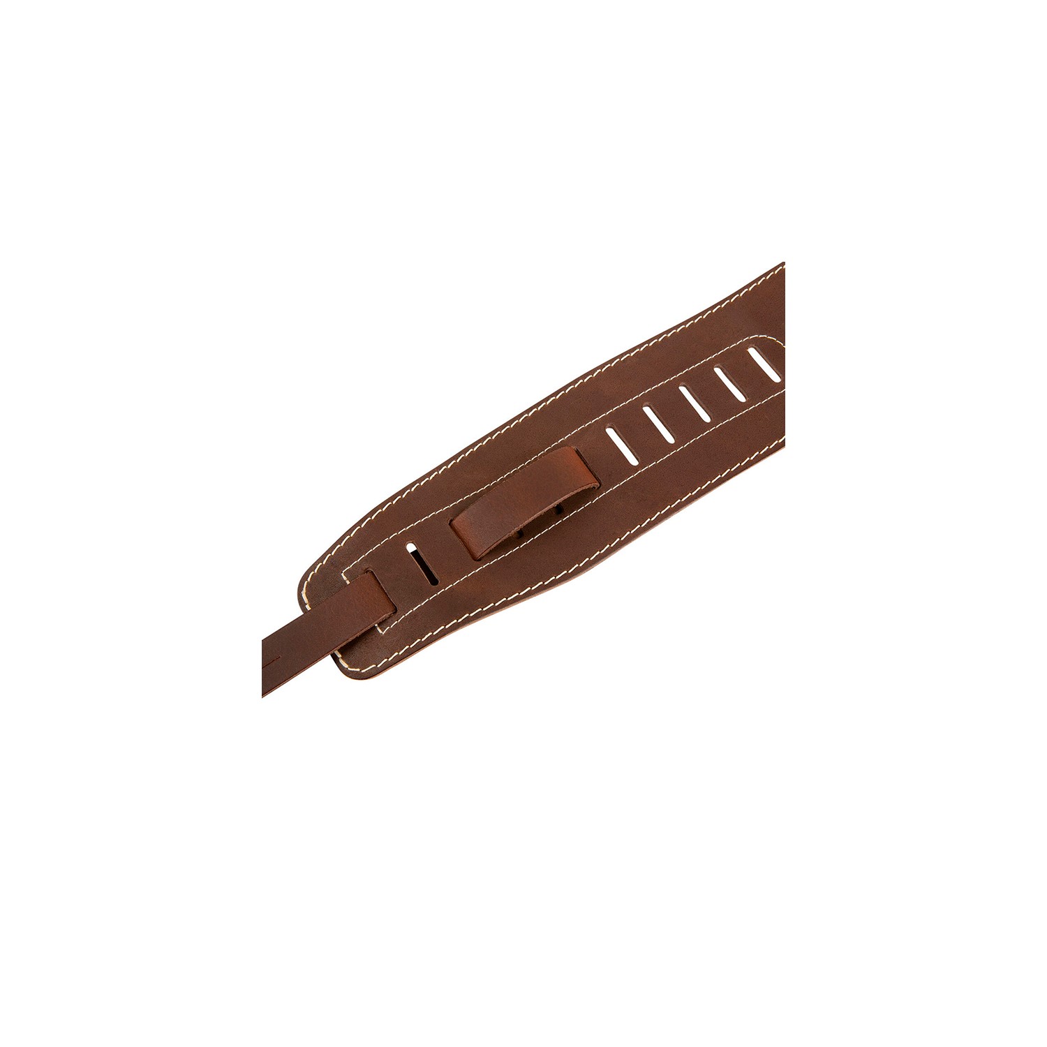 Tracolla 3,5 in pelle marrone logo gold