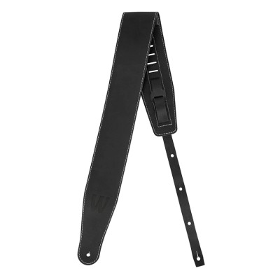 Tracolla 3,5 in pelle nero logo