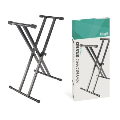 Supporto doppia X nero per tastiera