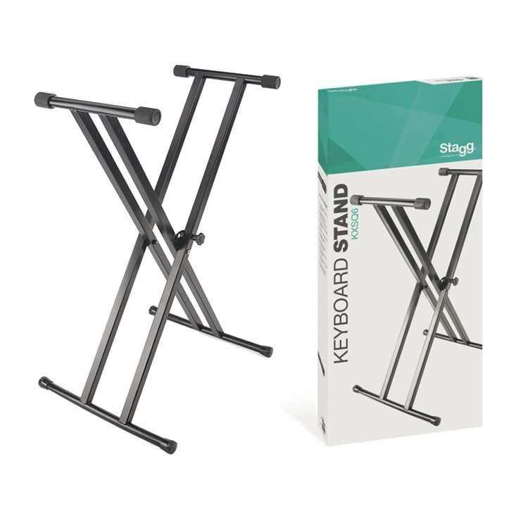 Supporto doppia X nero per tastiera