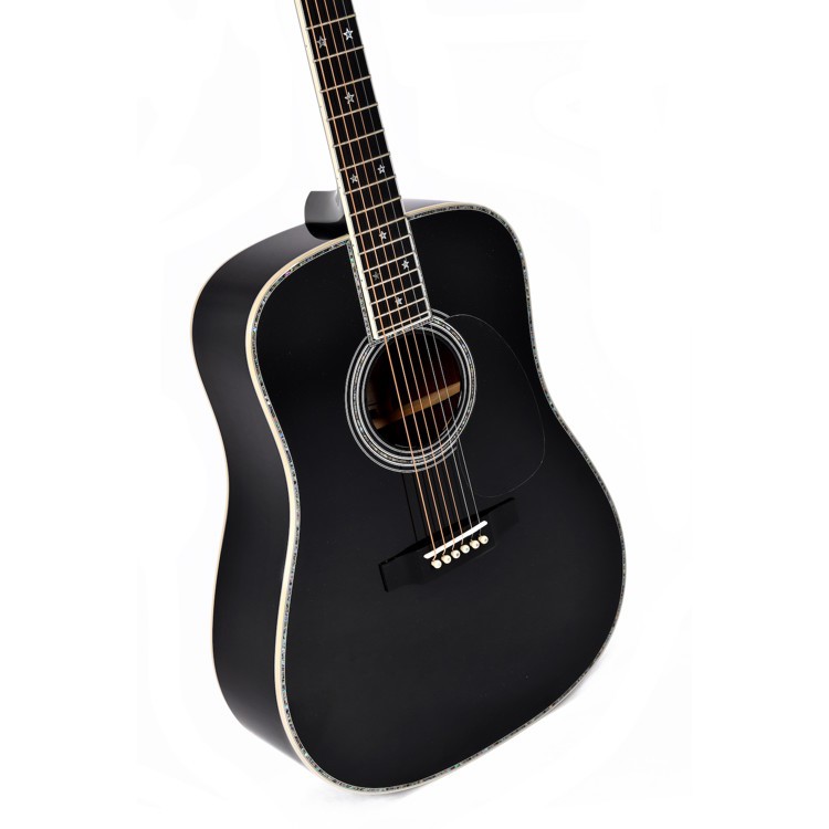 Custom Shop Dreadnought nera elettrificata