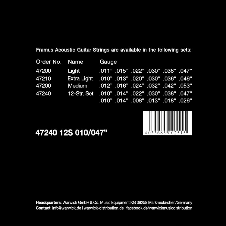 Phosphor Bronze Muta acustica 12 St 010-047