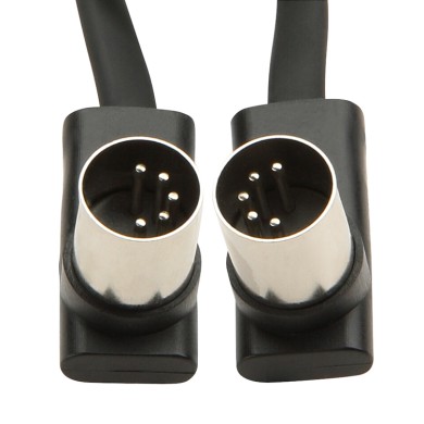 Flat Patch Midi Cable Black 100cm