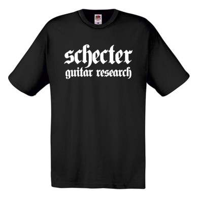 T-Shirt Schecter nera - Logo grande e bianco Tg.L