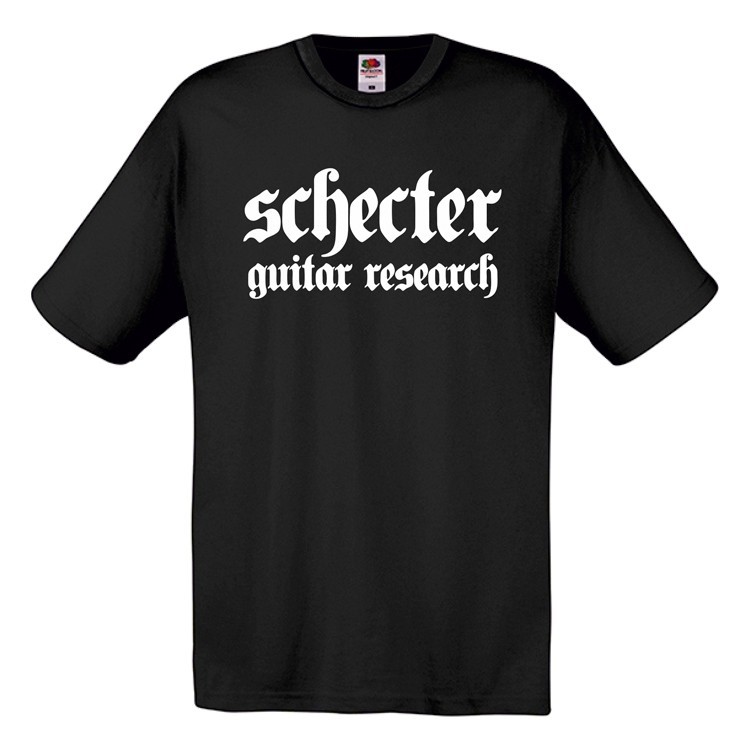 T-Shirt Schecter nera - Logo grande e bianco Tg.S