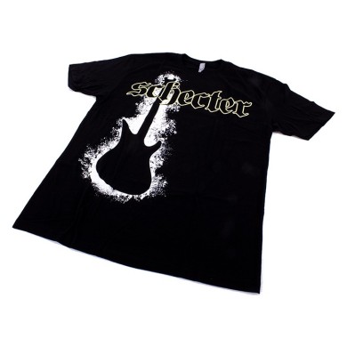 T-Shirt Schecter nera thrashed avenger Tg.L