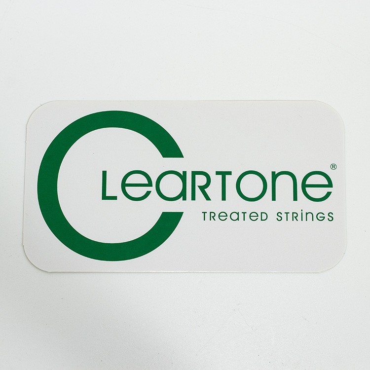 Adesivo bianco Cleartone con logo verde