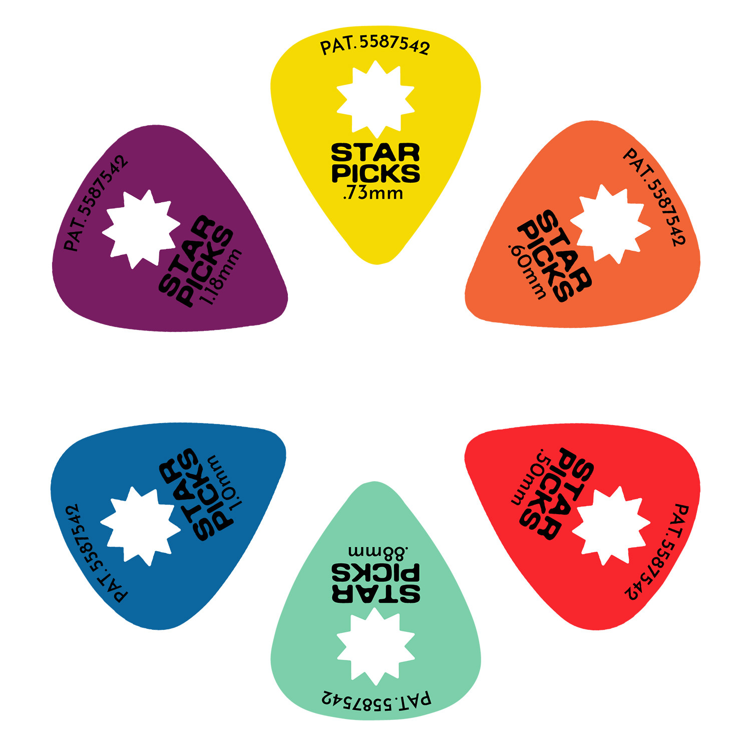 Box plettri assortiti 432pcs