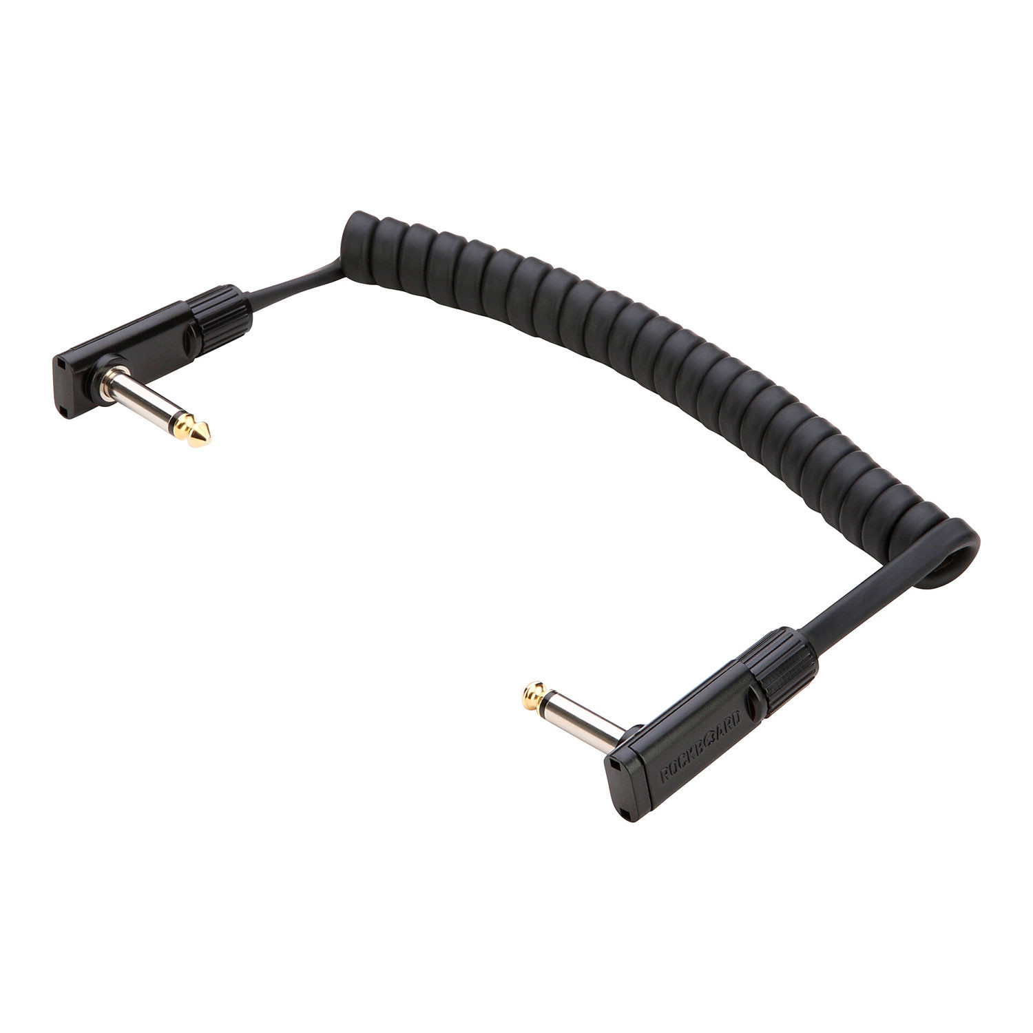 Flat Patch Cable Black 100cm spiralato