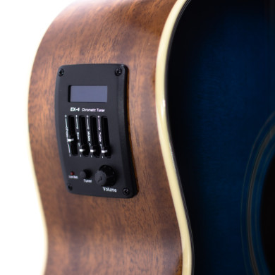 OM cutaway elettrificata blu