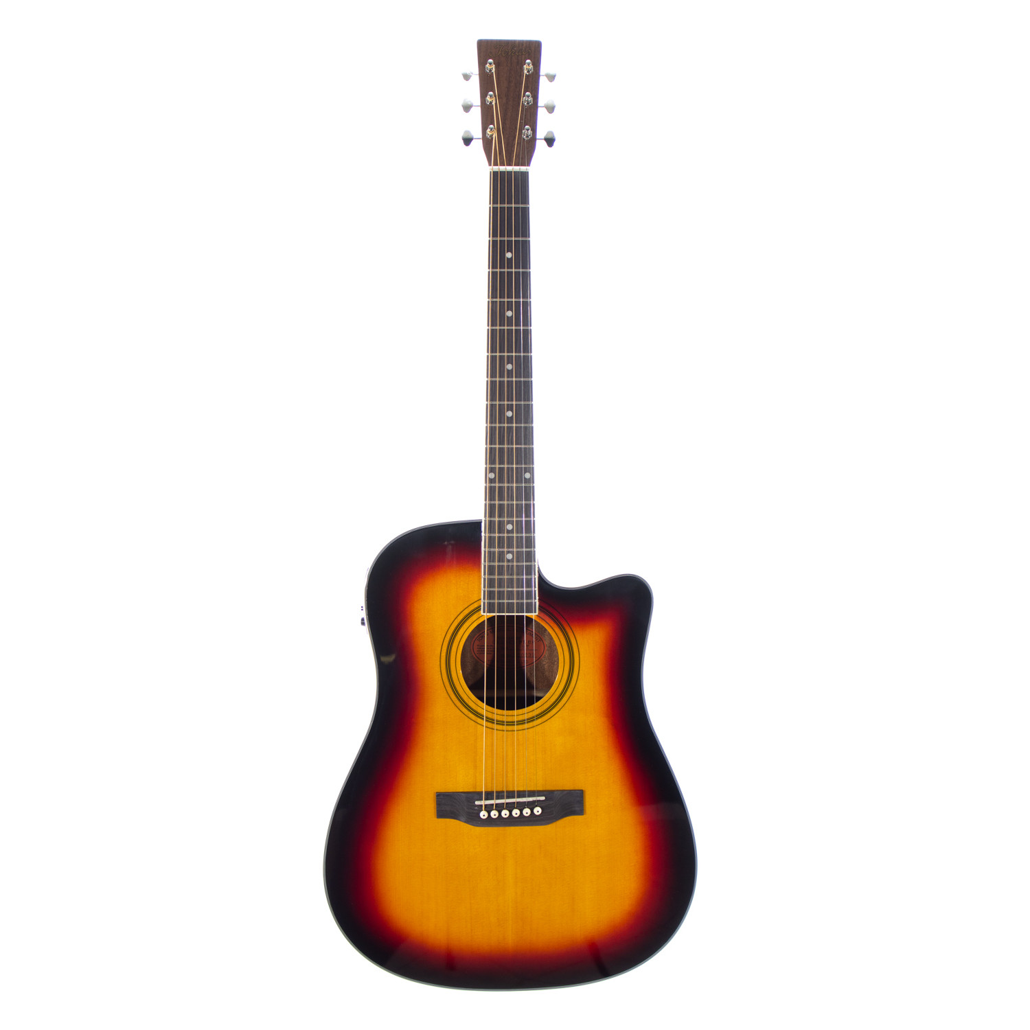 Dreadnought cutaway elettrificata tobaccoburst