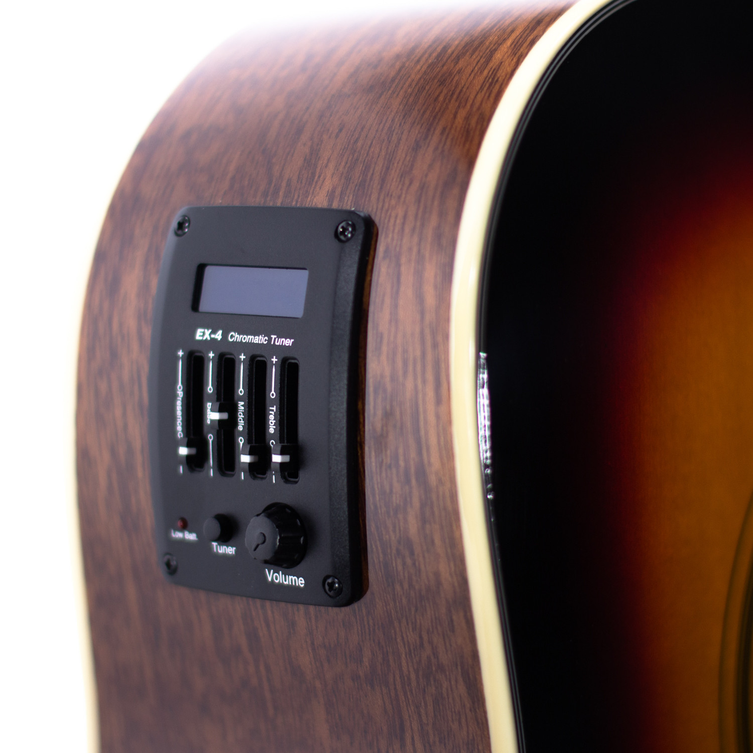 Dreadnought cutaway elettrificata tobaccoburst