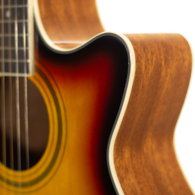 OM cutaway elettrificata tobaccoburst