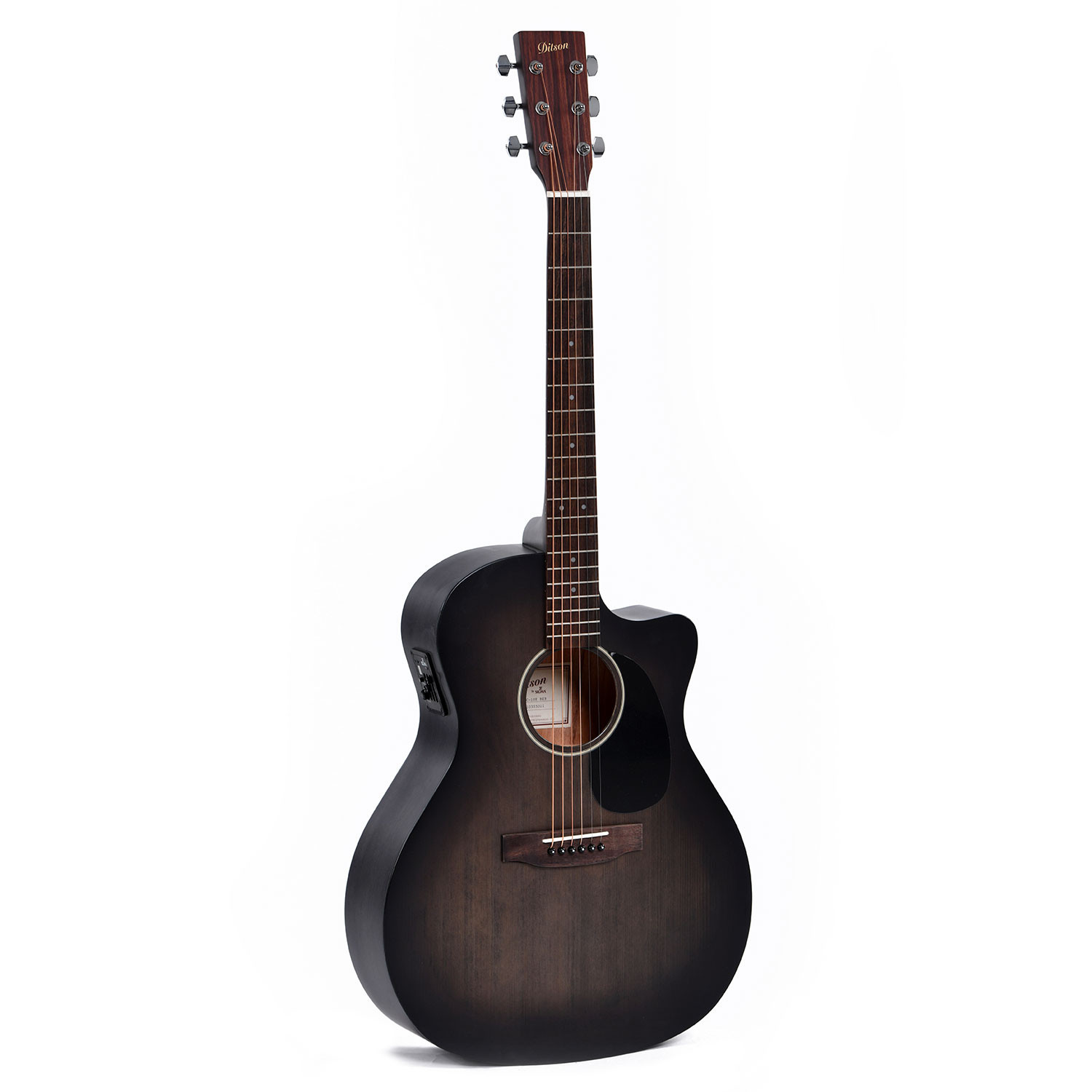 10 Grand OM cutaway elettrificata nera