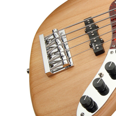 MetroLine JJ Bass 5 24 Single Cut Natural Satin