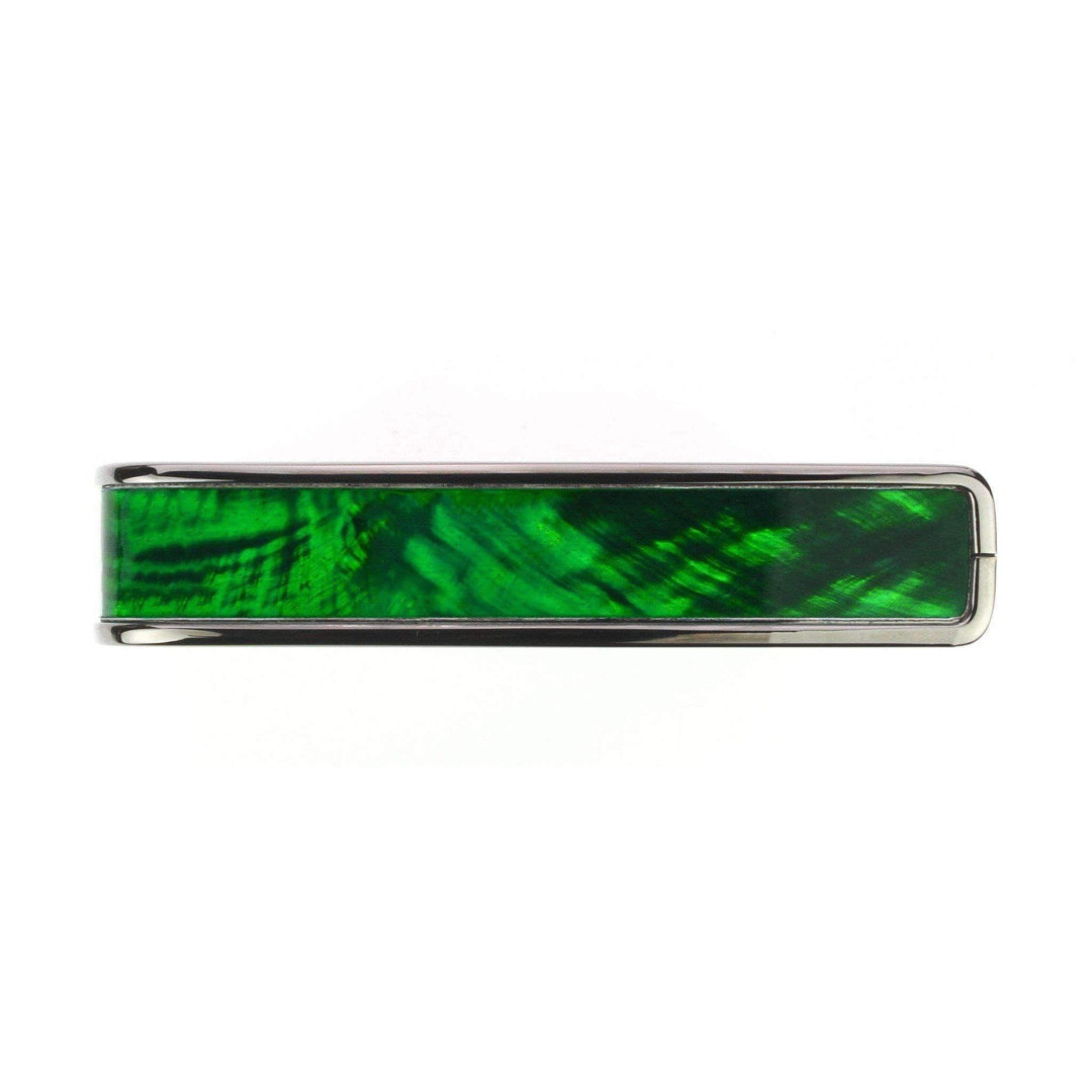 Capotasto black chrome inserto green angel wing