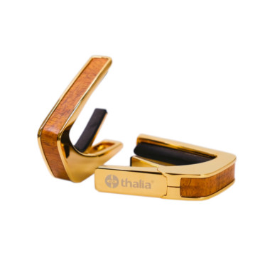 Capotasto gold 24k inserto AAA hawaiian koa