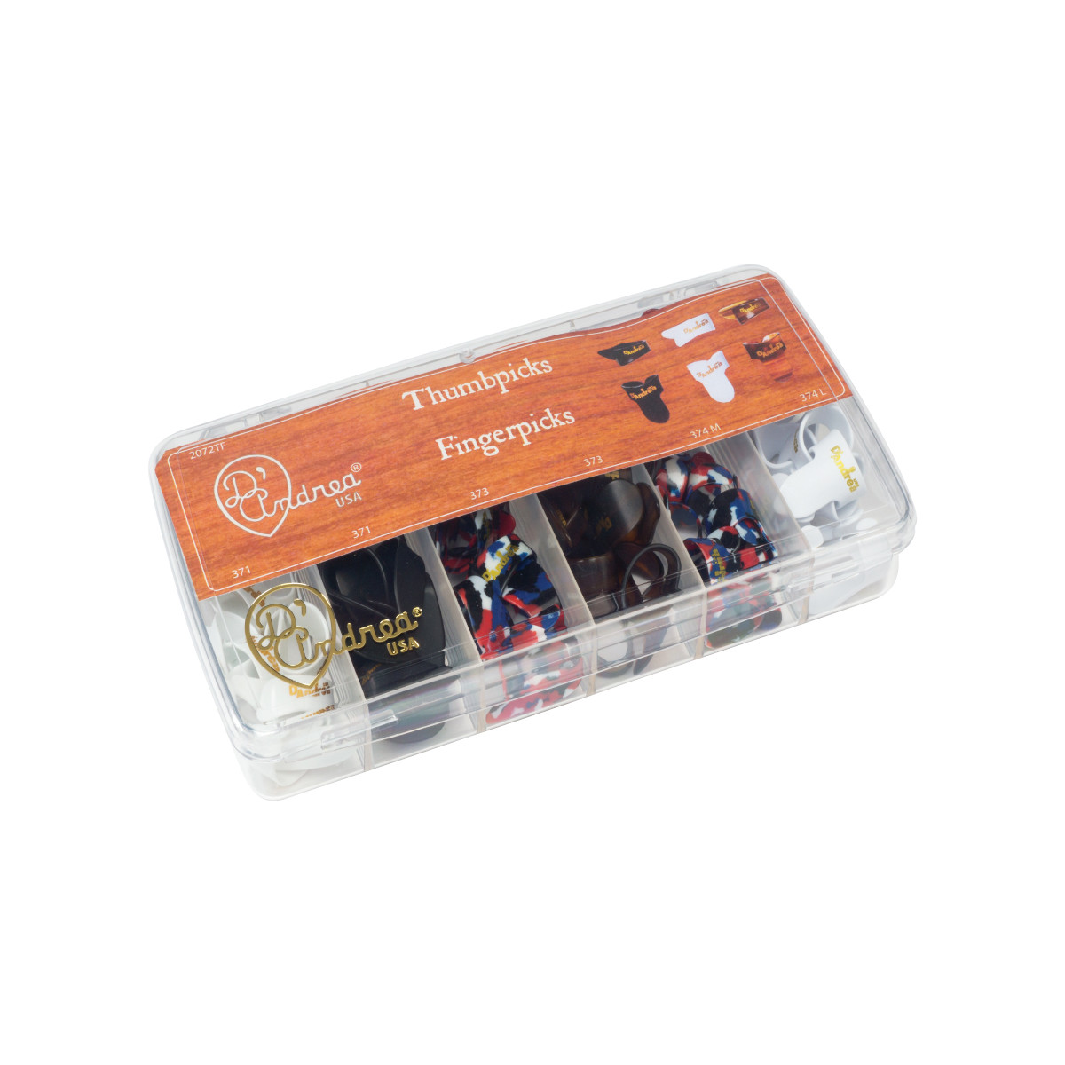 Box plettri Thumb and Finger 72pcs