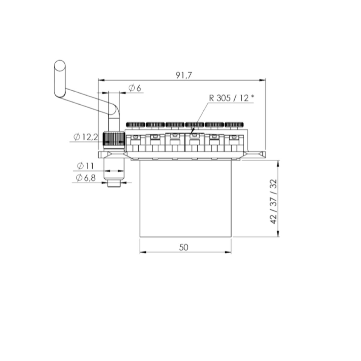 Floyd Rose FRT100 Original Tremolo Chrome