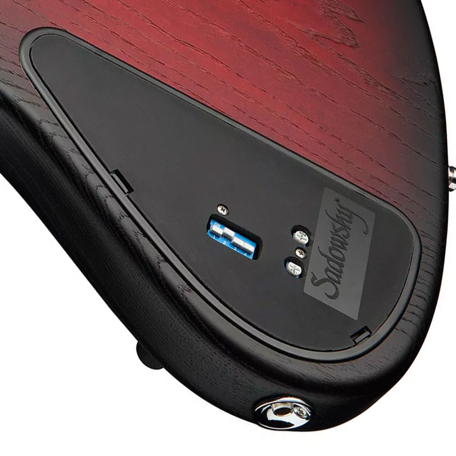 MetroLine JJ Bass 5 24 Single Cut Burgundy Satin
