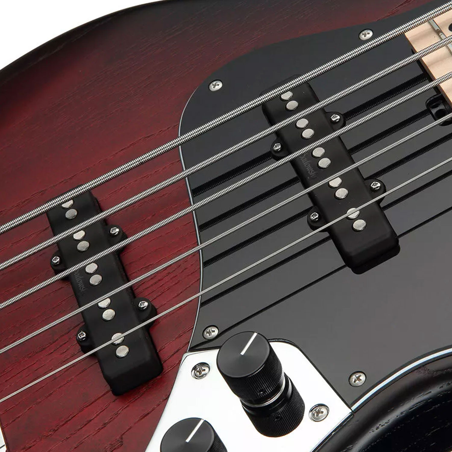MetroLine JJ Bass 5 24 Single Cut Burgundy Satin