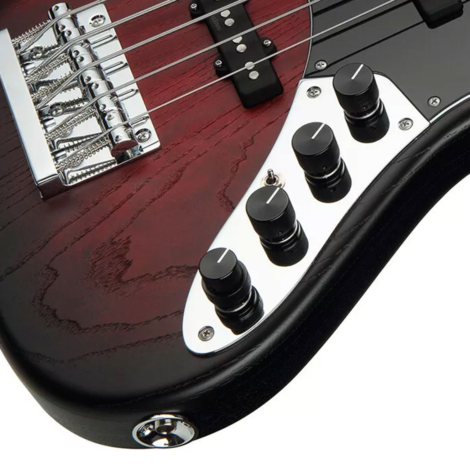 MetroLine JJ Bass 5 24 Single Cut Burgundy Satin