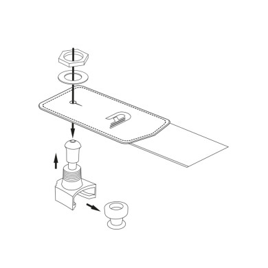 Drop Stop Strap Pin System Set Black