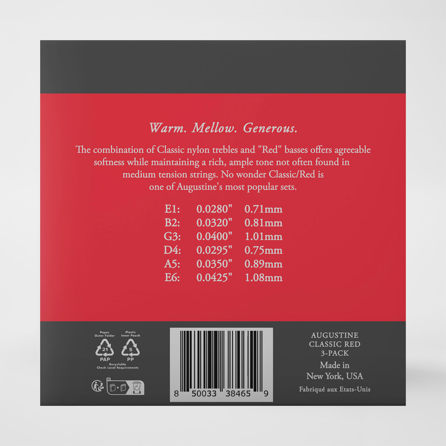 Classic Red Medium Tension Muta 3 Pack