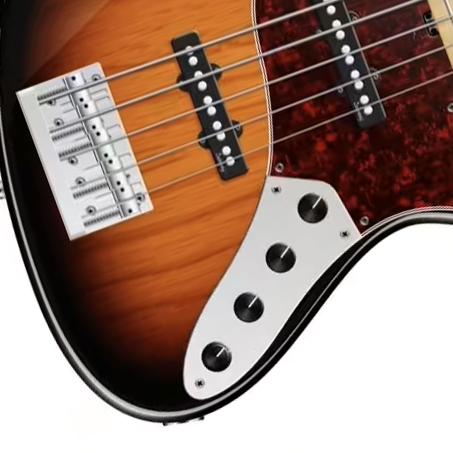 MetroLine JJ Bass 5 24 Single Cut Vintage Sunburst