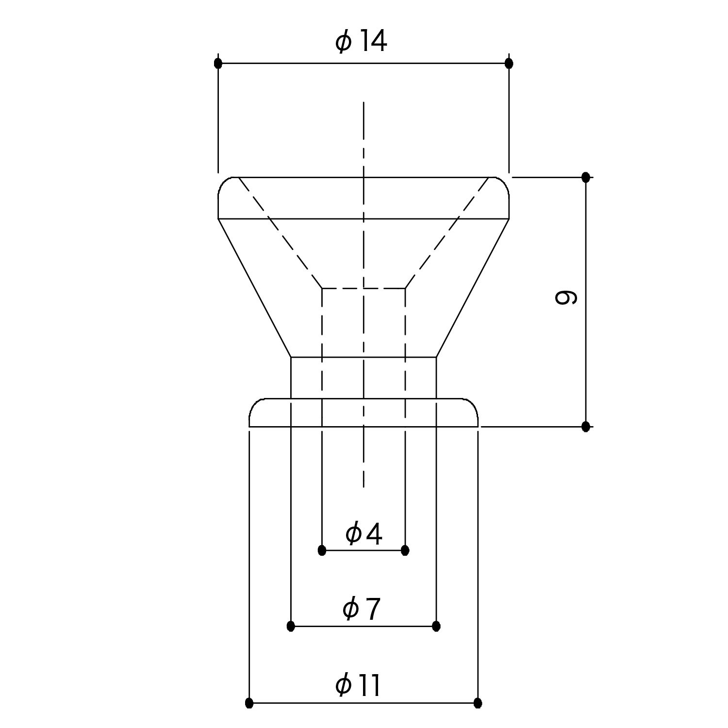 Bottoni Tracolla 14,0mm Black Set 2pcs
