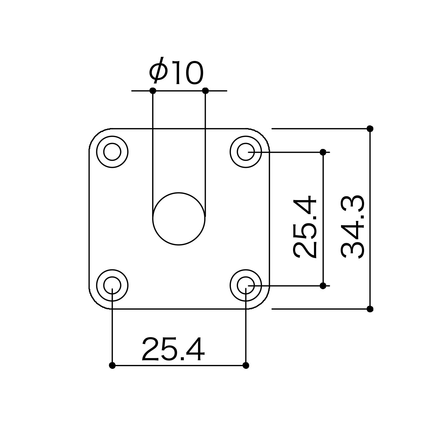 Jack Cover Quadrata Chrome