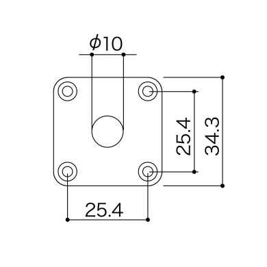 Jack Cover Quadrata Black Chrome