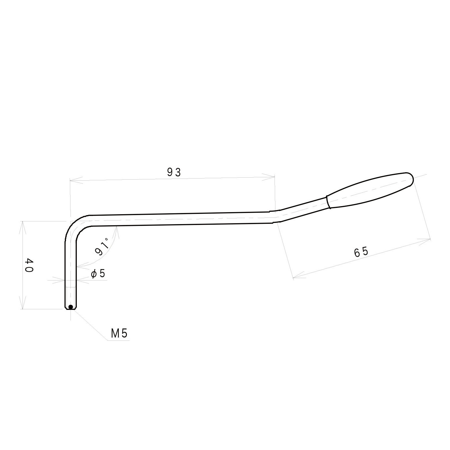 Leva Tremolo 5,0mm vite Lefty Black