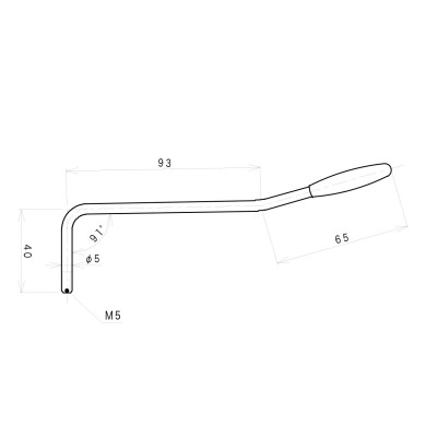 Leva Tremolo 5,0mm vite Lefty Chrome