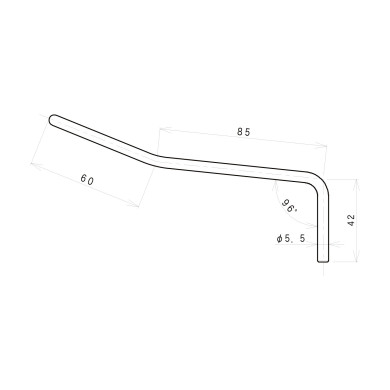 Leva Tremolo 5,5mm baionetta Chrome