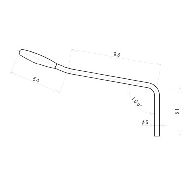 Leva Tremolo 5,0mm baionetta Black Chrome