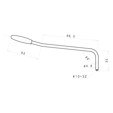 Leva Tremolo 4,8mm vite Black Chrome