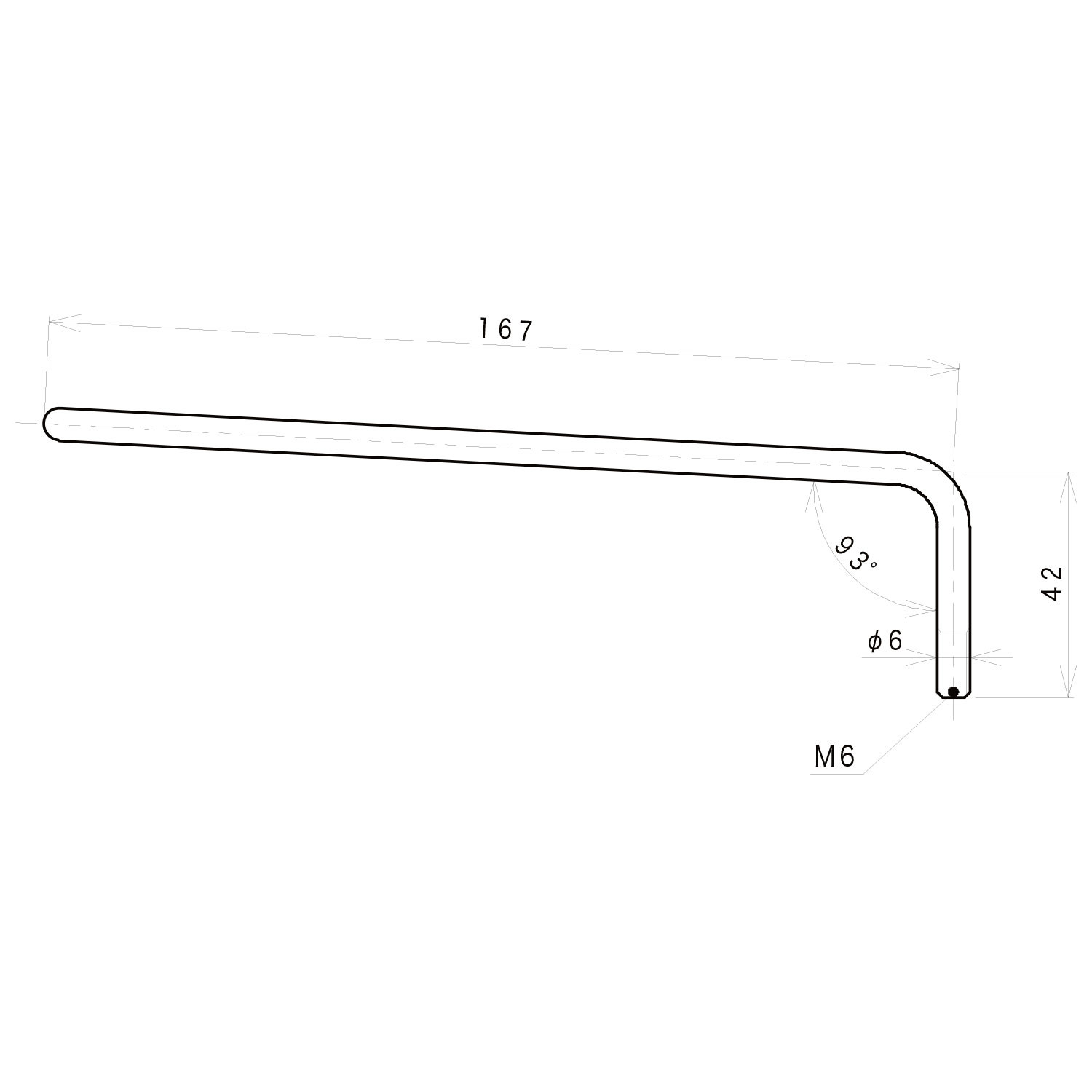 Leva Tremolo 6,0mm vite Black
