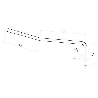 Leva Tremolo 5,5mm baionetta Black