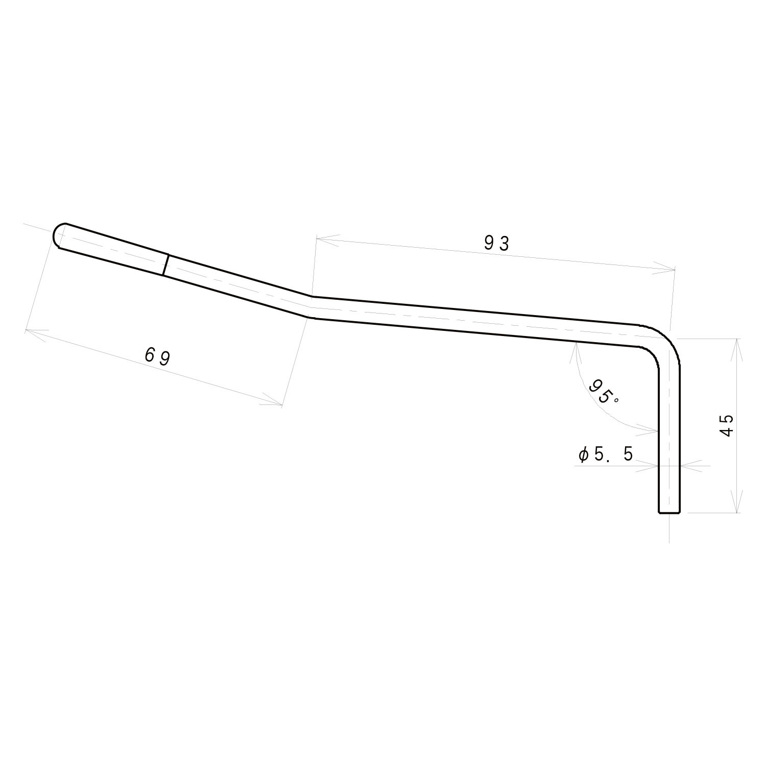 Leva Tremolo 5,5mm baionetta Black Chrome