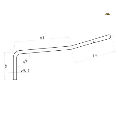 Leva Tremolo 5,5mm baionetta Lefty Chrome