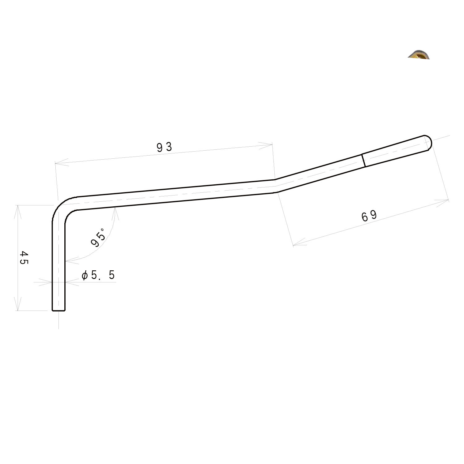 Leva Tremolo 5,5mm baionetta Lefty Chrome