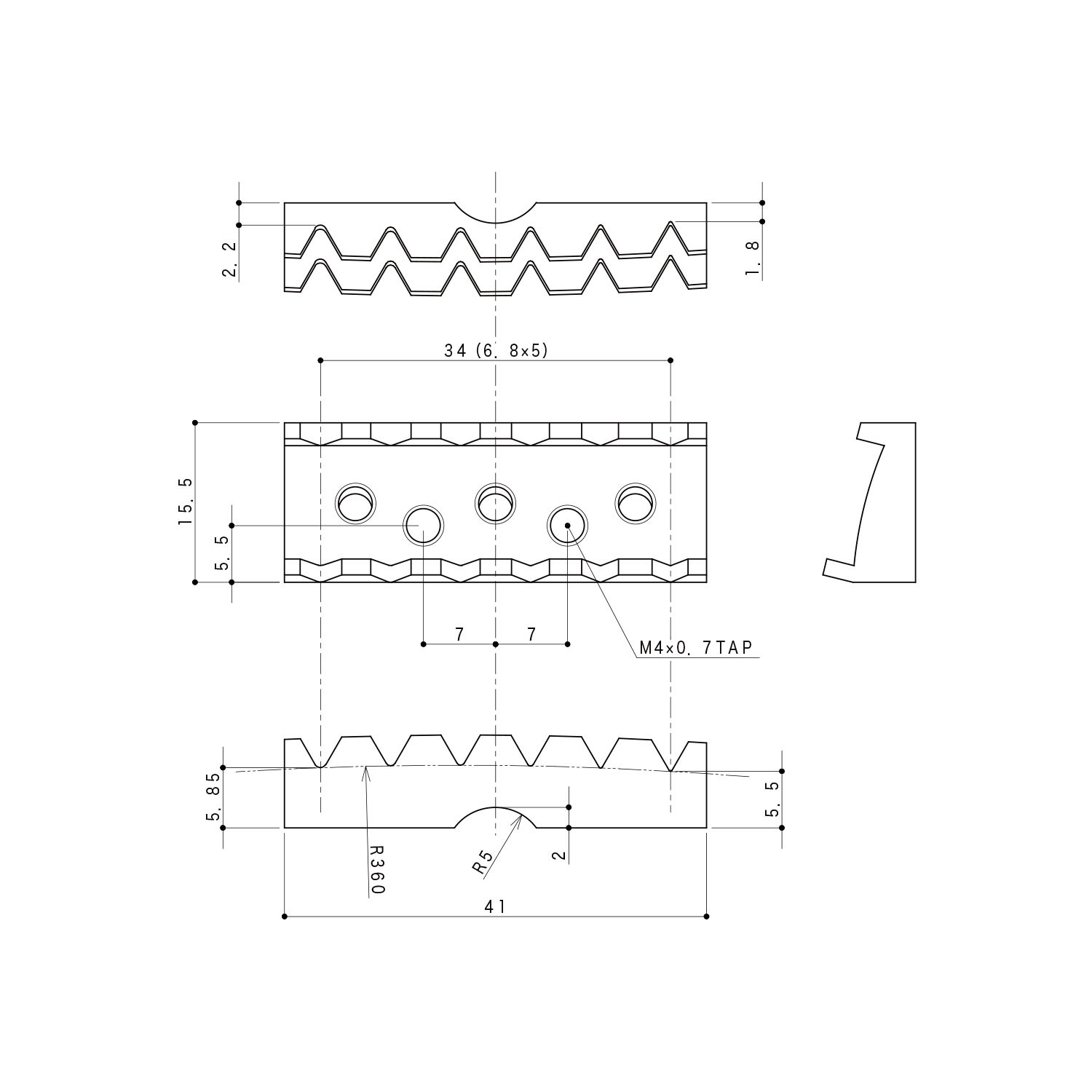 Locking Nut 6 Corde Black